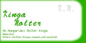 kinga molter business card